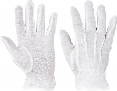 Pracovní rukavice Bustard, PVC terčíky na dlani a prstech