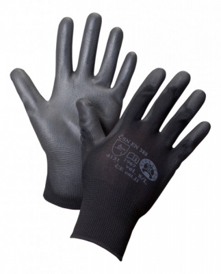Nylonové rukavice AERO PU OPTIMAL BLACK 1967