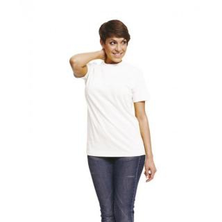 Bavlněné bílé tričko TEESTA s krátkým rukávem, UNISEX