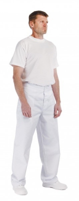 Bílé pánské kalhoty APUS, 100 % bavlna