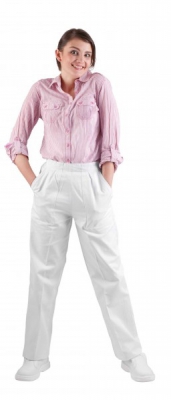 Bílé dámské kalhoty APUS, 100 % bavlna
