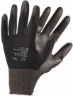 Pracovní rukavice Bunting black, polyuretan na dlani a prstech