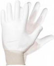 Pracovní rukavice Bunting, bílé, polyuretan na dlani a prstech