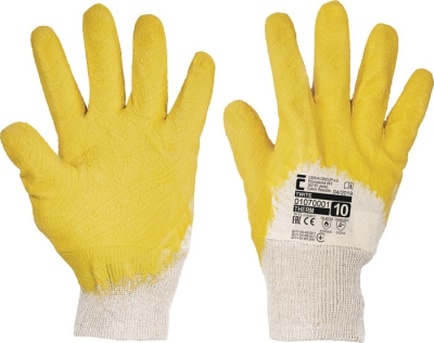 Pracovní rukavice Twite, latex na dlani a prstech