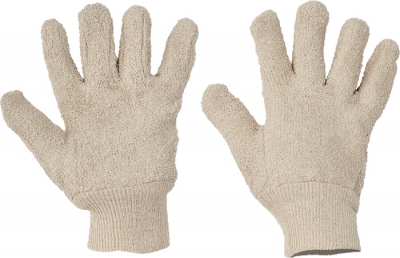 Textilní rukavice DUNLIN, silná froté bavlna