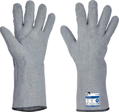 Teploodolné rukavice SPONSA, 250 °C kontaktní teplo