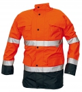 Zimní nepromokavá bunda MALABAR oranžová reflexní, odepínací zimní vložka